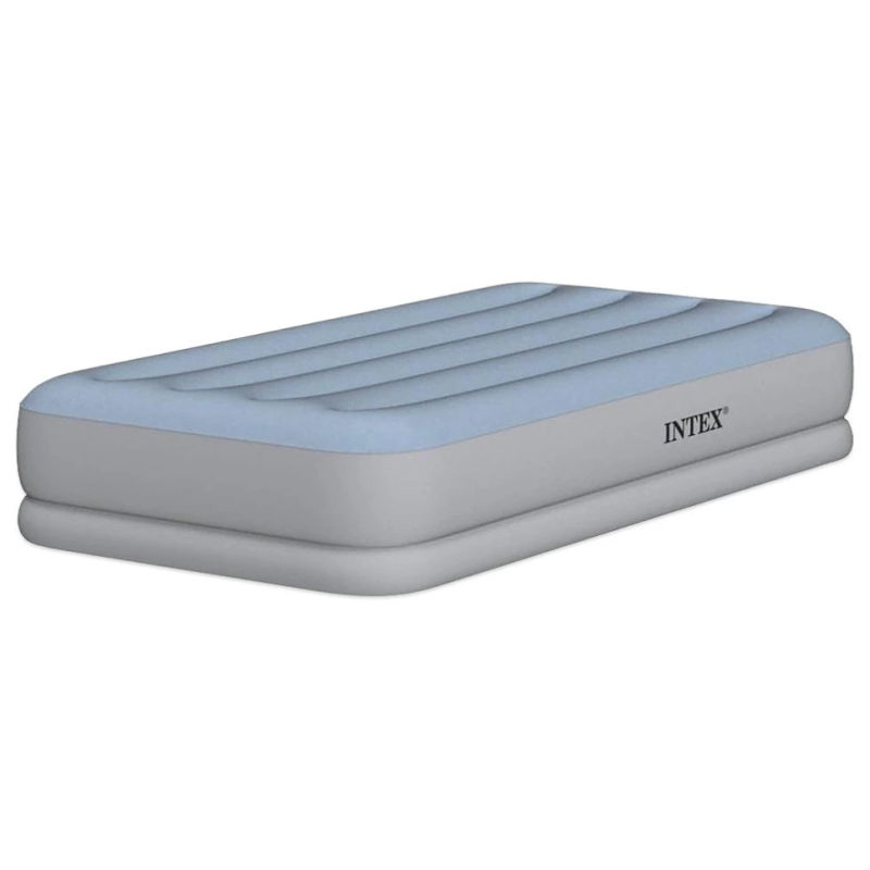 Одномісне надувне ліжко 191 x 99 x 36см, матрац із вбудованим usb-електронасосом  Intex 64157 Blue