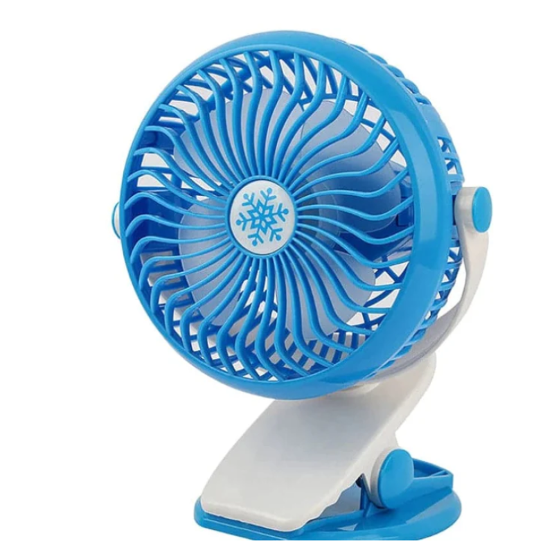 Портативний міні настільний вентилятор на батарейках з прищіпкою Compact Air Flow (Mini Fan 1298)