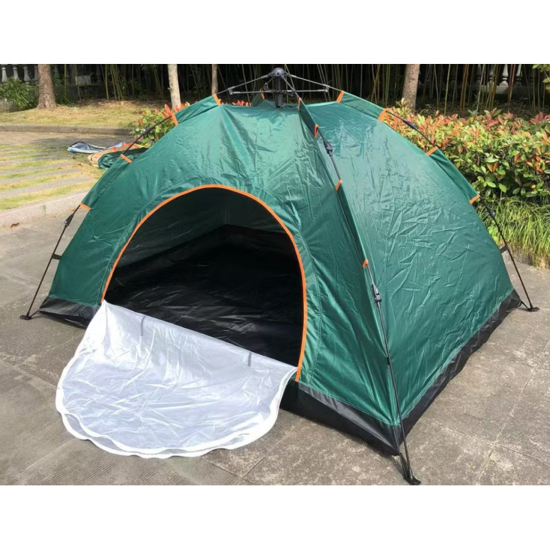 Автоматичний туристичний намет 2-х місний для кемпінгу с козирком Autocamp 200х150х135см AC-1902 Green