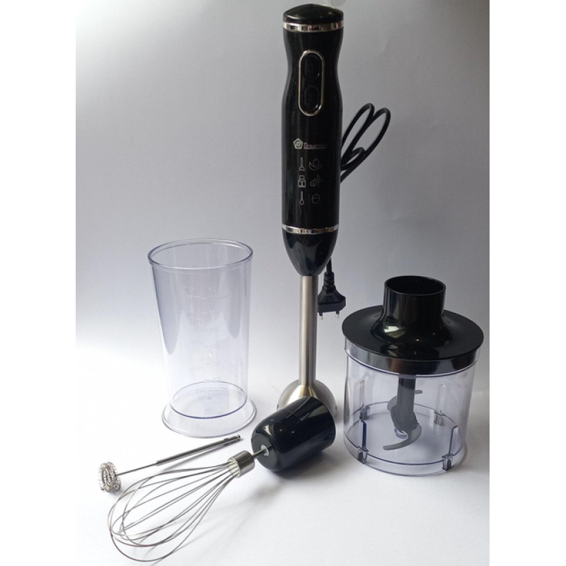 Універсальний занурювальний блендер 5в1 800 Вт 0.6 л подрібнювач з чашею ВІТЕК BT-314B Black