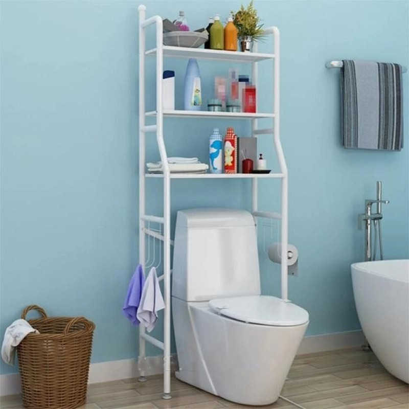 Полиця-стелаж над унітазом з нержавіючої сталі Toilet Rack R30895 White Полиця-стелаж над унітазом з нержавіючої сталі Toilet Rack R30895 White