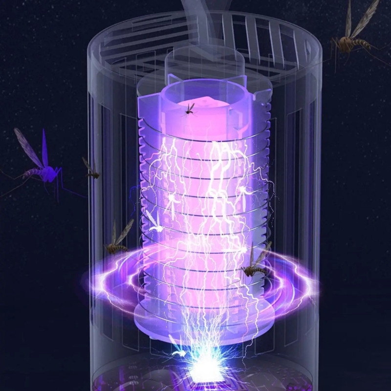 Побутова портативна лампа-пастка для знищення комах з живленням від USB MOSQUITO LAMP 5 Вт Blue