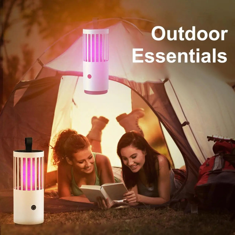 Побутова портативна лампа-пастка для знищення комах з живленням від USB MOSQUITO LAMP 5 Вт Blue