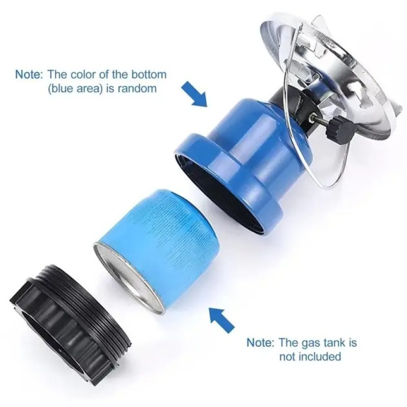 Туристичний пальник газовий із п'єзопідпалом під газовий балончик для природи 5000 Вт MONGAZ SL-1021 Blue