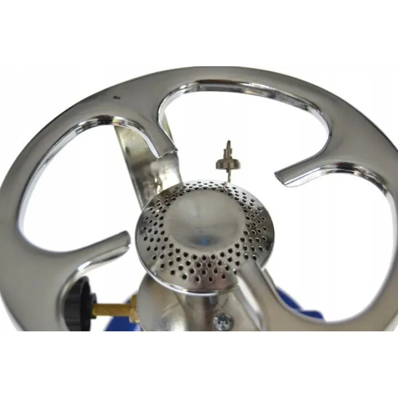 Туристичний пальник газовий із п'єзопідпалом під газовий балончик для природи 5000 Вт MONGAZ SL-1021 Blue