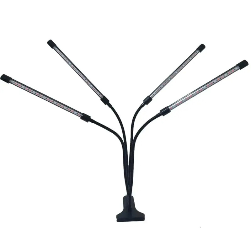 Лампа для вирощування рослин, світлодіодна фітолампа з таймером і 5 рівнями яскравості 40 Вт j22wl-04 Black