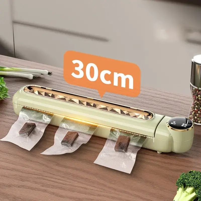 Вакуумний пакувальник побутовий автоматичний апарат для продуктів харчування LY-554 Green