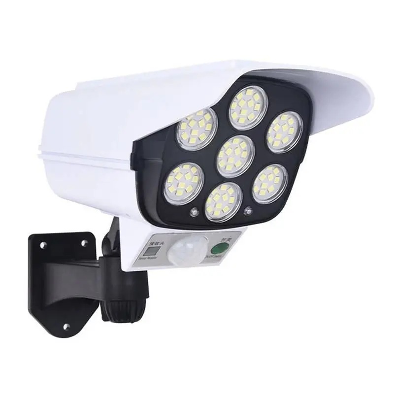 Ліхтар вуличний у вигляді камери на сонячній батареї з датчиком руху і пультом led solar sensor jlp-2178 White