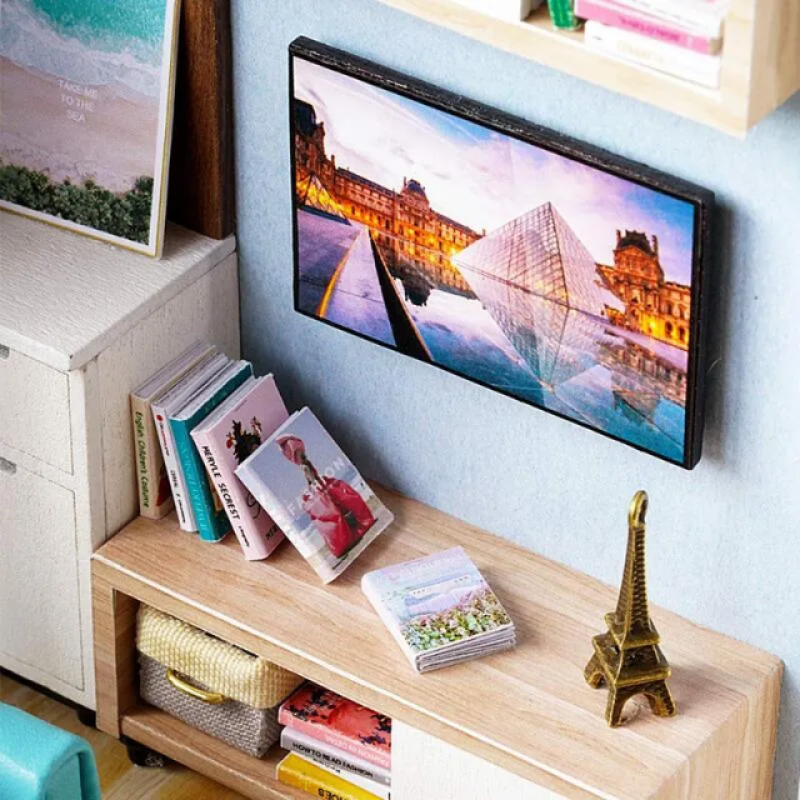 Ляльковий будинок конструктор румбокс зі світлом і звуковими ефектами Кут вітальні DIY Cute Room H-018 Multicolor