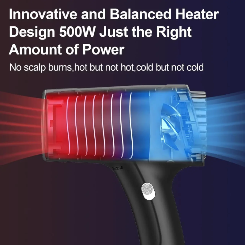 Стильний компактний акумуляторний фен 500 Вт, USB для сушіння й укладання волосся, портативний, бездротовий WHD-01 Pink