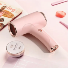 Стильний компактний акумуляторний фен 500 Вт, USB для сушіння й укладання волосся, портативний, бездротовий WHD-01 Pink
