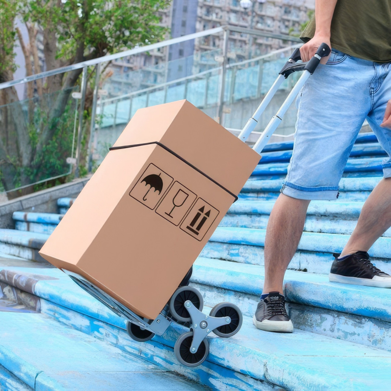 Візок на 6 коліс складаний алюмінієвий з вантажопідйомністю до 70 кг SH-7031-P-TPR Silver