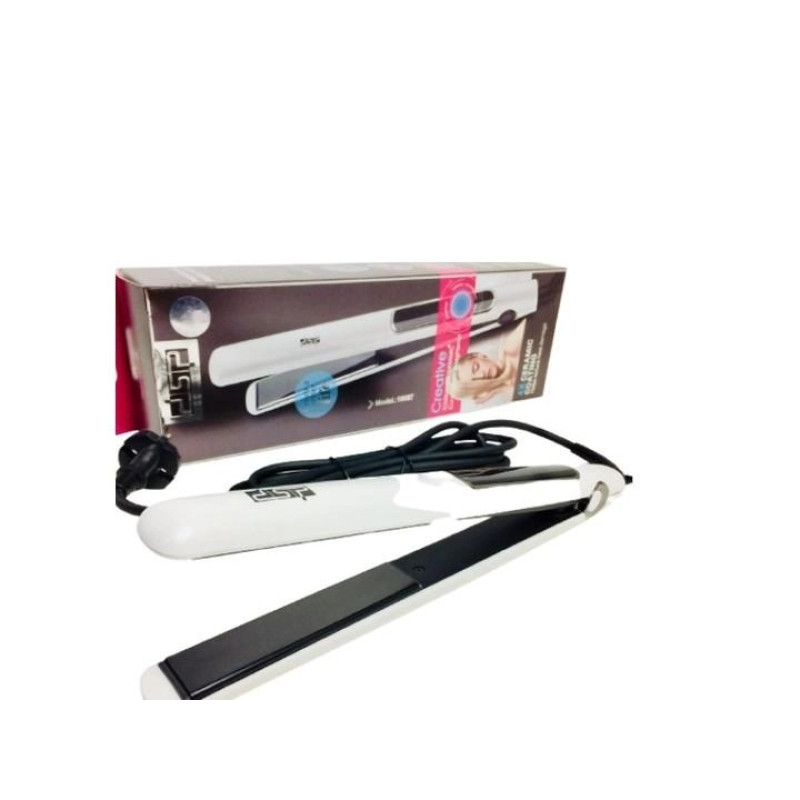 Плойка з керамічним покриттям випрямляч волосся з дисплеєм DSP 10087 до 230 ° C 42Вт White Плойка з керамічним покриттям випрямляч волосся з дисплеєм DSP 10087 до 230 ° C 42Вт White