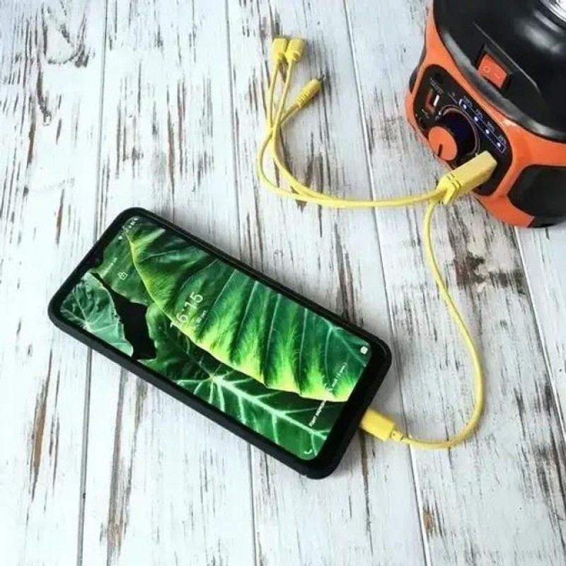 Кемпінгова лампа із сонячною панеллю похідний ліхтар з повербанк 9000 mAh Solar Light AT-9016 Orange Кемпінгова лампа із сонячною панеллю похідний ліхтар з повербанк 9000 mAh Solar Light AT-9016 Orange