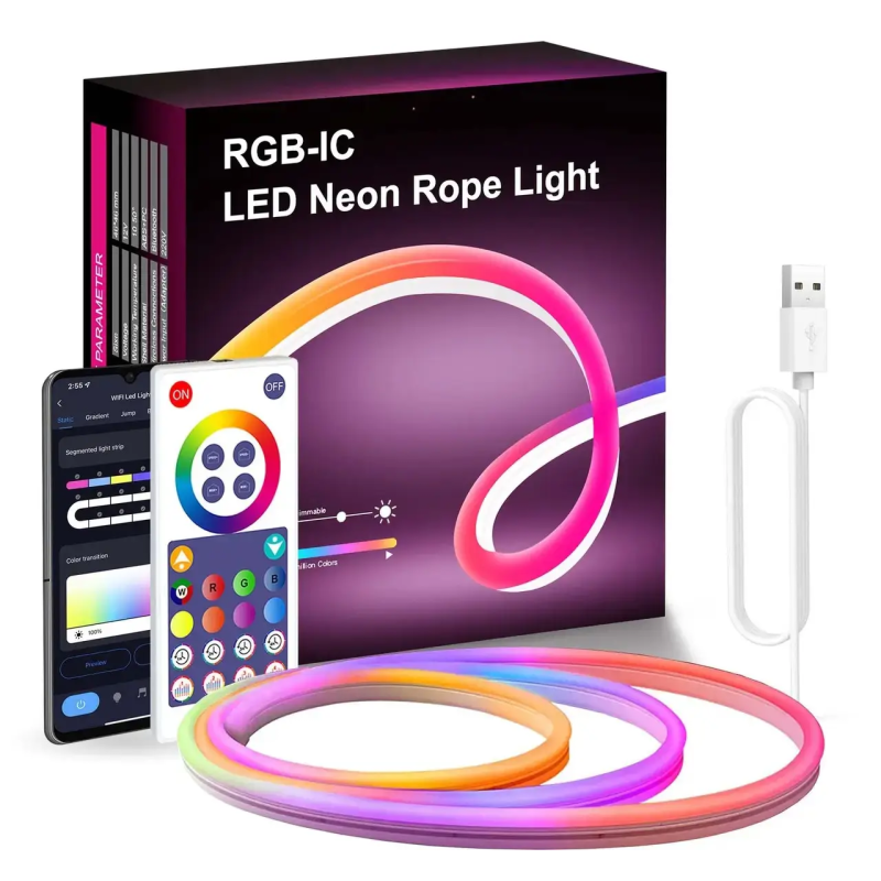 Светодиодная неоновая USB Led лента 5м, пульт, RGB, APP Bluetooth SFK-11 Multicolor SFK-11 Multicolor