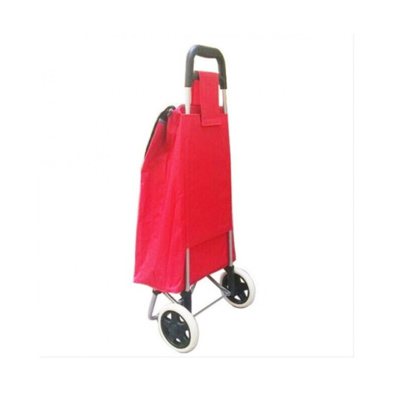 Складна сумка візок господарський 50х30х18см для покупок на колесах з ручкою SKK-02 Red