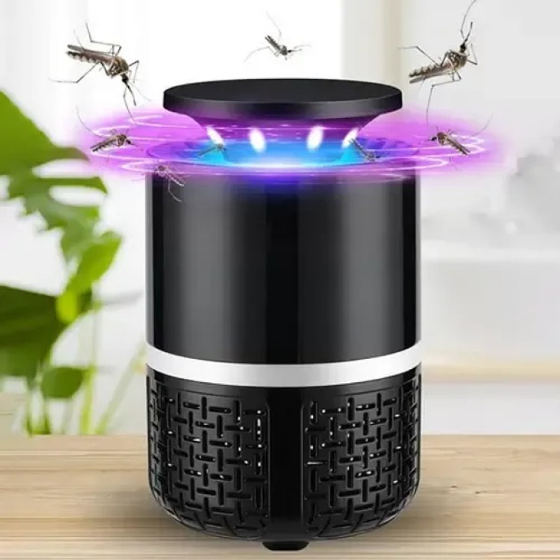 Електрична лампа пастка від комах Mosquito Killer Lamp знищувач комарів (N1254) Black