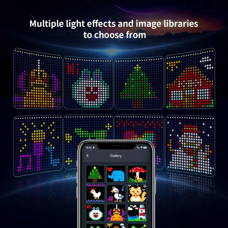 Програмована новорічна гірлянда Кінський хвіст 10 нитей по 2 м Bluetooth USB 6 режимівз пультом і керуванням з телефону SFK-02 RGB