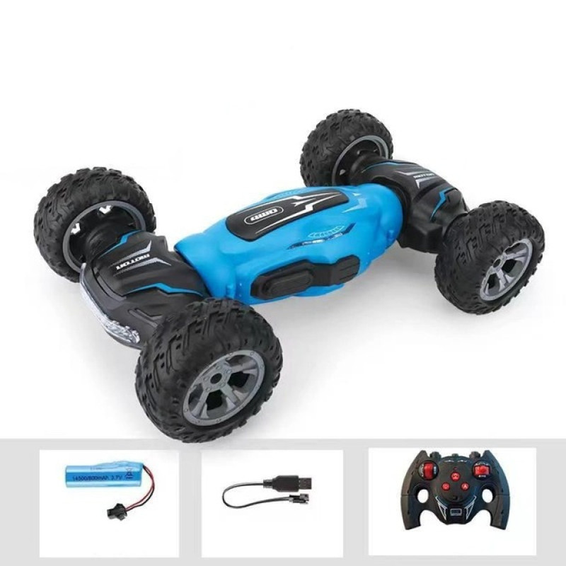 Трукова машинка перевертень радіокерована зі звуковими та світловими ефектами 32х20х7см Hyper Leopard 2 Blue