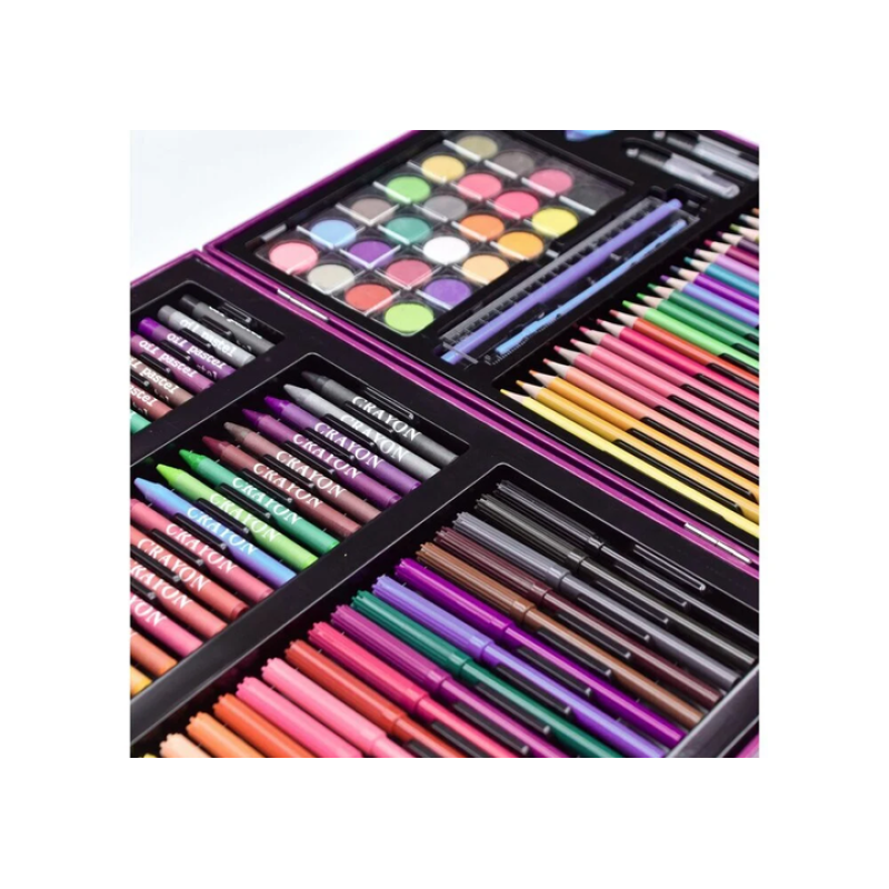 Набор для творчества и рисования в чемоданчике Единорог Розовый 128 предметов