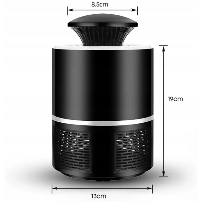 Електрична лампа пастка від комах Mosquito Killer Lamp знищувач комарів (N1254) Black