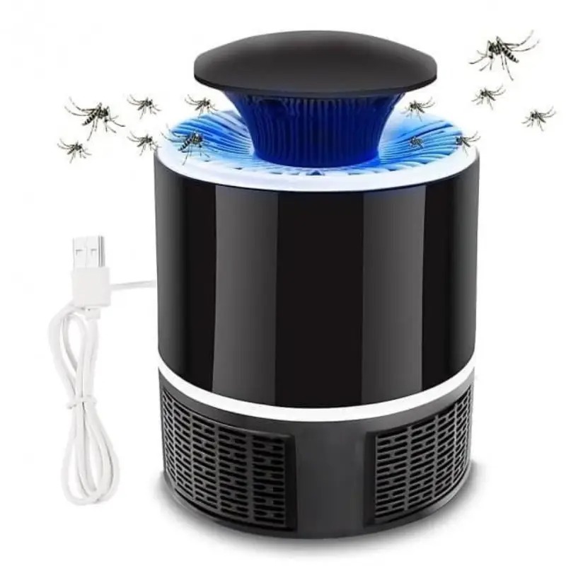 Електрична лампа пастка від комах Mosquito Killer Lamp знищувач комарів (N1254) Black