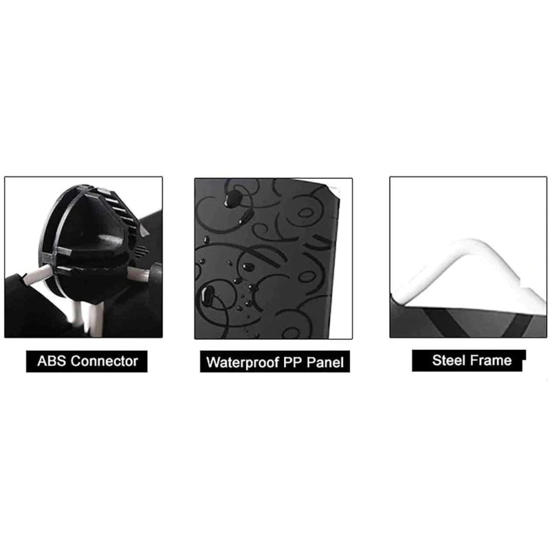 Шафа для взуття на 4 полиці пластикова 39x35x72см MP A1-4 Black/Grey