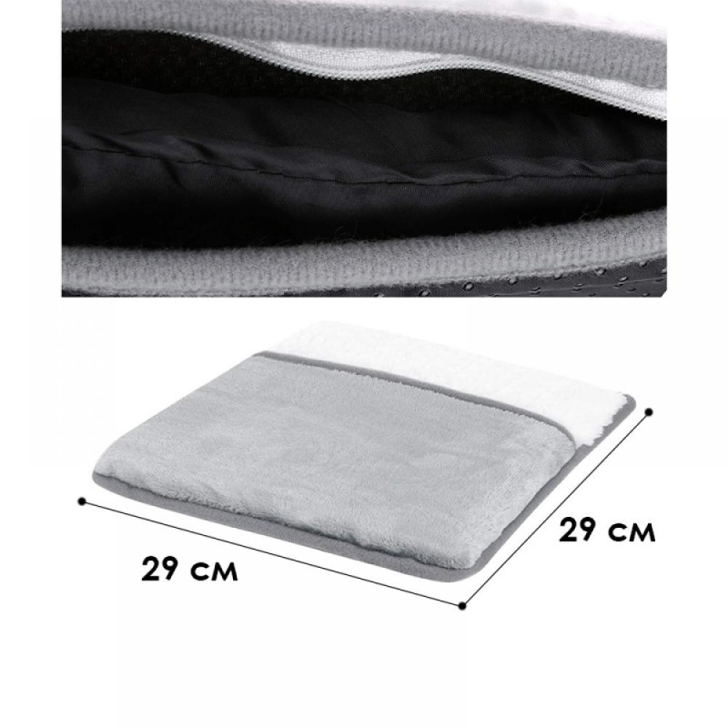 Грілка для ніг з електричним USB підігрівом фланелева 40-50 град Lesko 29875 Gray