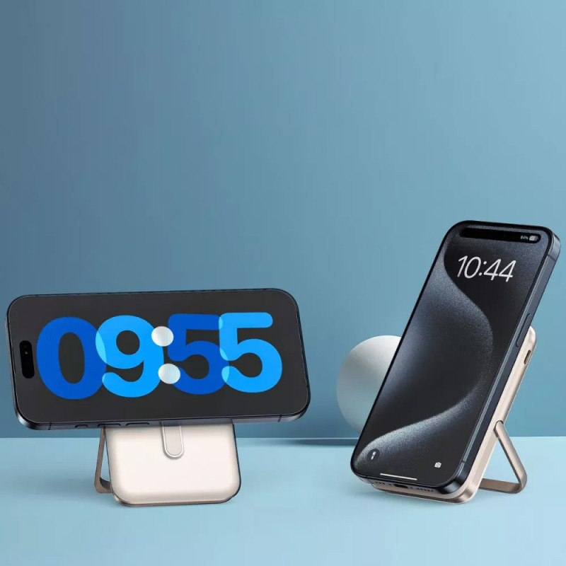 Бездротовий магнітний повербанк 20W 10000mAh з підставкою і бездротовой зарядкою Proove Knight Beige Бездротовий магнітний повербанк 20W 10000mAh з підставкою і бездротовой зарядкою Proove Knight Beige