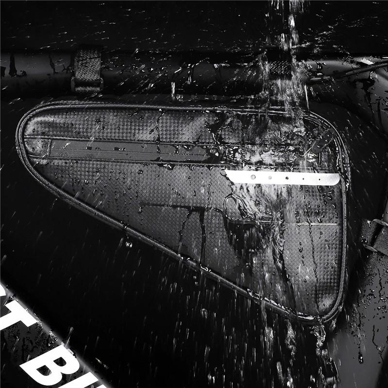 Сумка трикутна велосипедна водонепроникна велосипедна водонепроникна під раму West Biking PRO 1299 Black Сумка трикутна велосипедна водонепроникна велосипедна водонепроникна під раму West Biking PRO 1299 Black