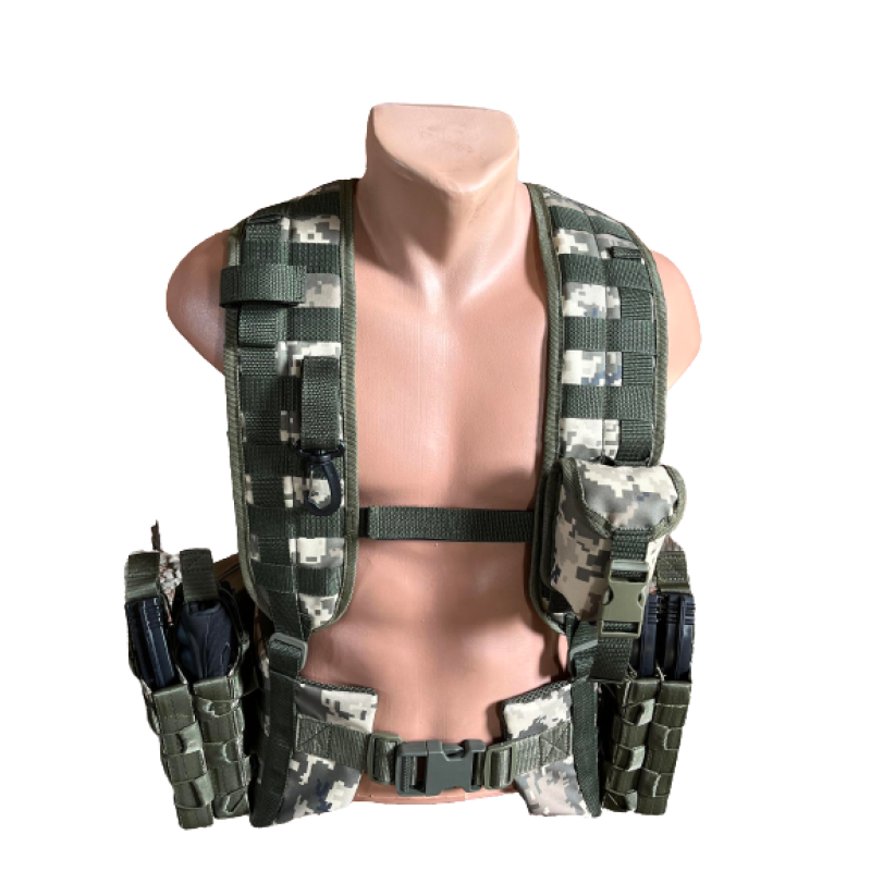 Розвантажувальний пояс з комплектом підсумків тактичний Unloading Belt ремінно-плечова система XXL (Піксель) розгрузка