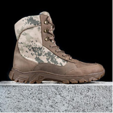 Берці тактичні чоловічі Light Boots 45 (30 см) Весна/Літо Шкіра з Кордурою черевики легкі (Піксель)