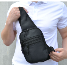 Сумка чоловіча на плече з кобурою Cordura з водонепроникною мембраною 6 кишень 24х17х5 Чорний (CD12988)