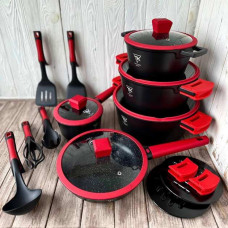 Кований набір посуду з мармуровим покриттям на 16 предметів Top Kitchen (TK00019)