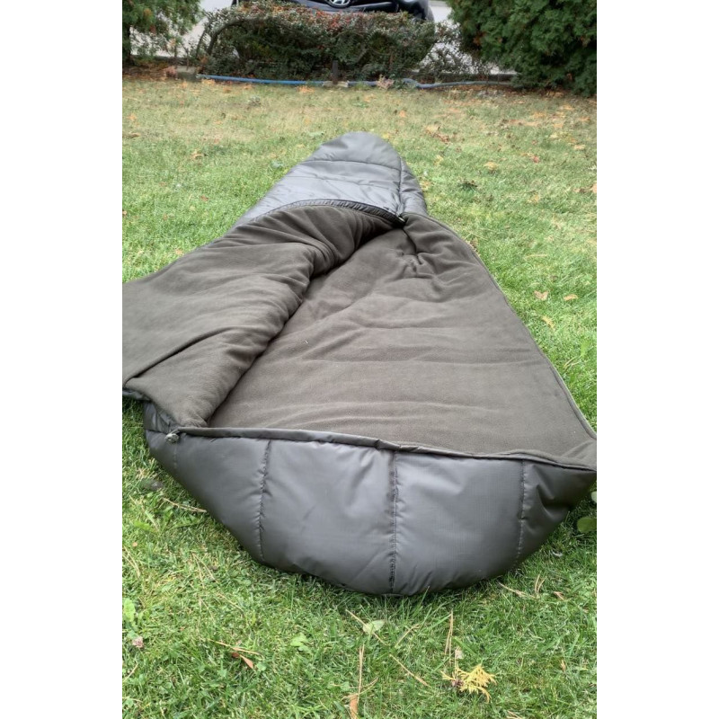 Зимовий спальний мішок - ковдра Fierce Winter до - 15 з капюшоном та чохлом для перенесення (Олива)