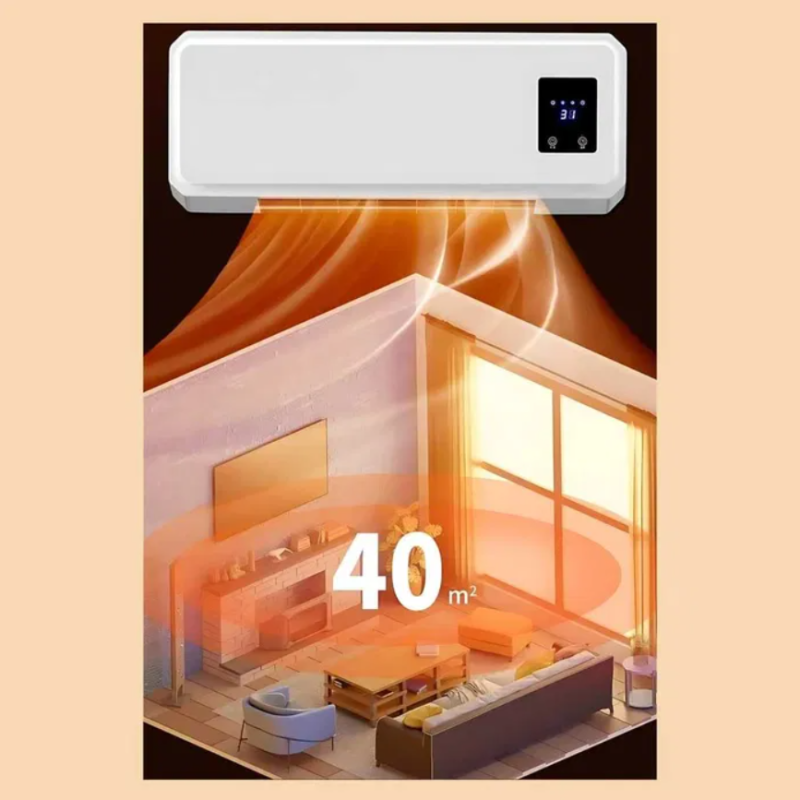 Керамічний настінний тепловентилятор 2000 Вт з пультом, обігрівач з таймером Domotec MS 5962 White