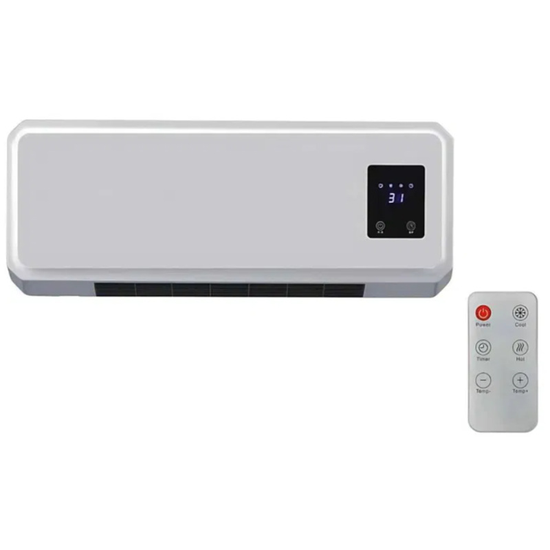 Керамічний настінний тепловентилятор 2000 Вт з пультом, обігрівач з таймером Domotec MS 5962 White