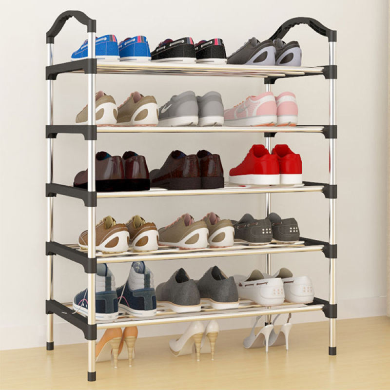 Стелаж для зберігання взуття на 5 полиць Shoe Rack Alto 1208 Black
