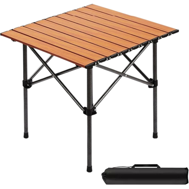 Туристичний стіл Easy Camping металевий 53x51x50 см. для пікніку з чохлом EC-7770 Brown