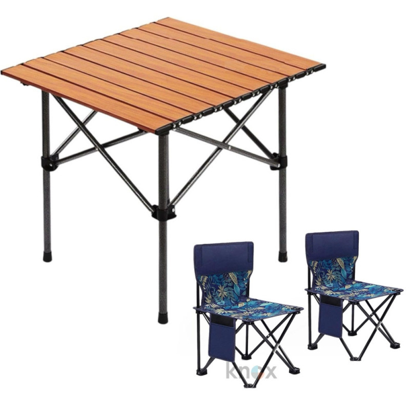 Комплект складаний стіл для пікніку із 4 стільцями Easy Camping EC-7842 Brown 53х55х50 см