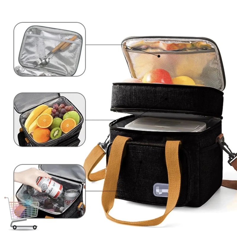 Термосумка для продуктів компактна Frio Tempo 26х25х18см 15л, водонепроникна FT-9876 Black Термосумка для продуктів компактна Frio Tempo 26х25х18см 15л, водонепроникна FT-9876 Black