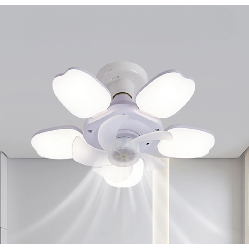 Лампа-вентилятор у патрон E29 50W з пультом управління PO-1234 White