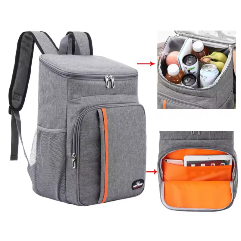 Герметичний рюкзак-холодильник термосумка для пікніка, подорожей та кемпінгу FT-9877 Grey