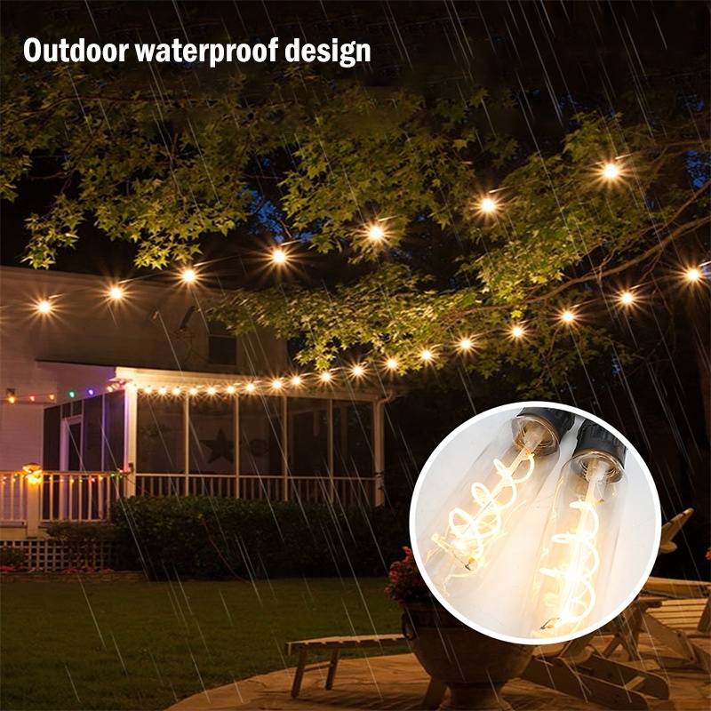 Вулична світлодіодна гірлянда 5м на 10 ламп від мережі 220В «Подовжені лампи спіраль» NC-7823 Вулична світлодіодна гірлянда 5м на 10 ламп від мережі 220В «Подовжені лампи спіраль» NC-7823