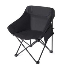 Складаний стілець-крісло для кемпінгу та туризму з посиленим каркасом та чохлом Easy Camping 7812 Black