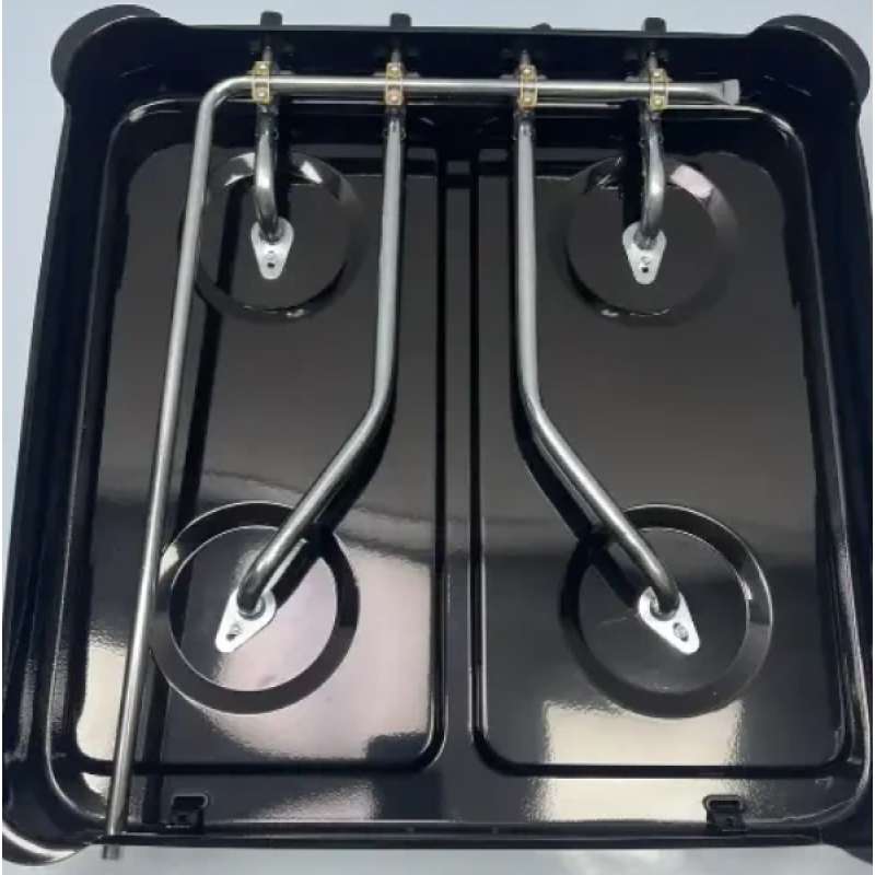 Настольная газовая плита на 4 конфорки под баллонный газ 49,5х49,5х9 см Rainberg RB-2227 White Настольная газовая плита на 4 конфорки под баллонный газ 49,5х49,5х9 см Rainberg RB-2227 White