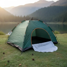 Автоматичний туристичний намет 4-х місний для кемпінгу с козирком Autocamp 200х200х135см AC-1909 Green