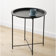 Приставний журнальний столик Modern Table приліжковий наддиванний 47х50см (MT-1201) Black
