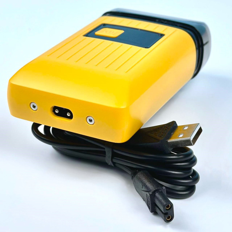 Акумуляторна електробритва для гоління шейвер для чоловіків з подвійне лезо, 2 насадки VGR (V-357 Orange)