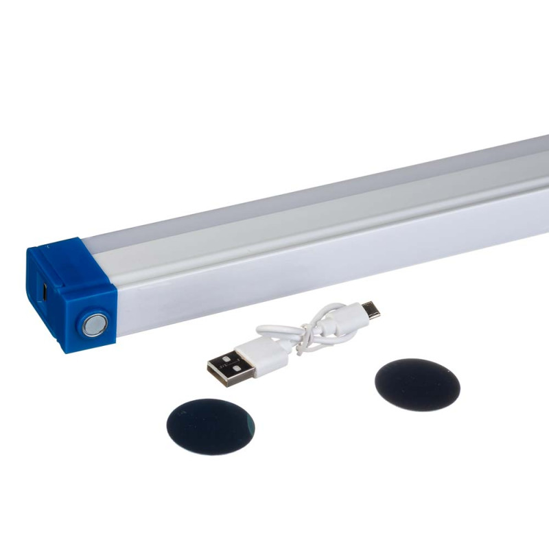 Світлодіодна Led лампа-ліхтар 50 см 100 Вт акумуляторний 3600 мАг з магнітом, петлею, USB зарядка SENDL AY-T5DG White